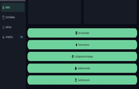 Captain panel with store actions and activity