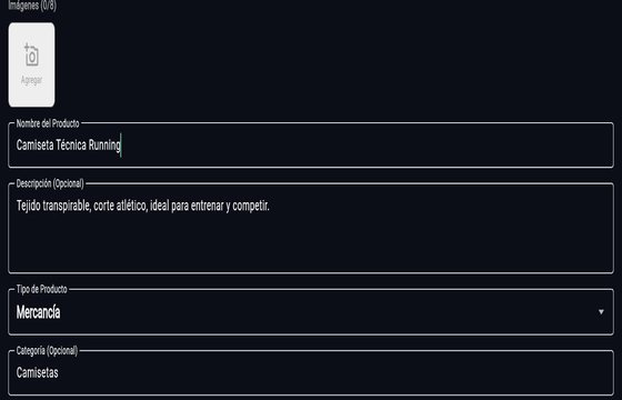 Product upload form in Compas